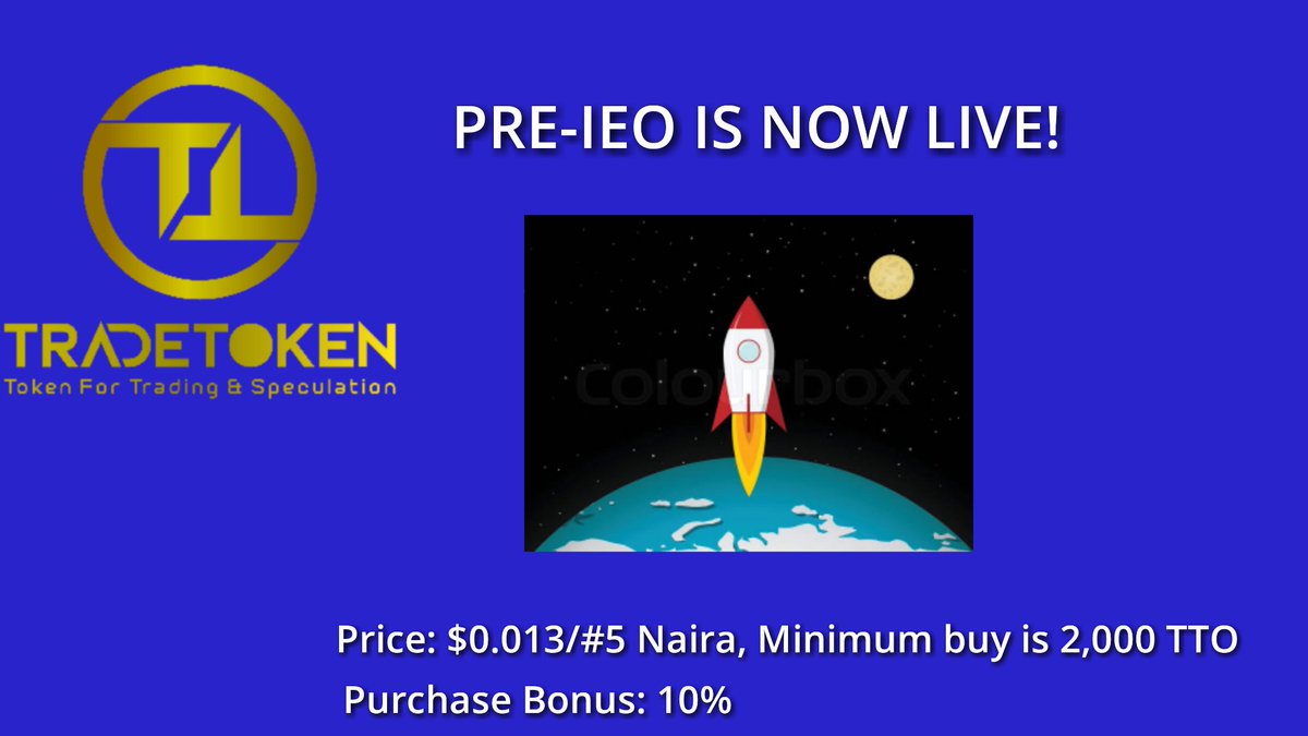 TTO Pre-IEO is now Live! Buy your TTO here tradetokennetwork.org
