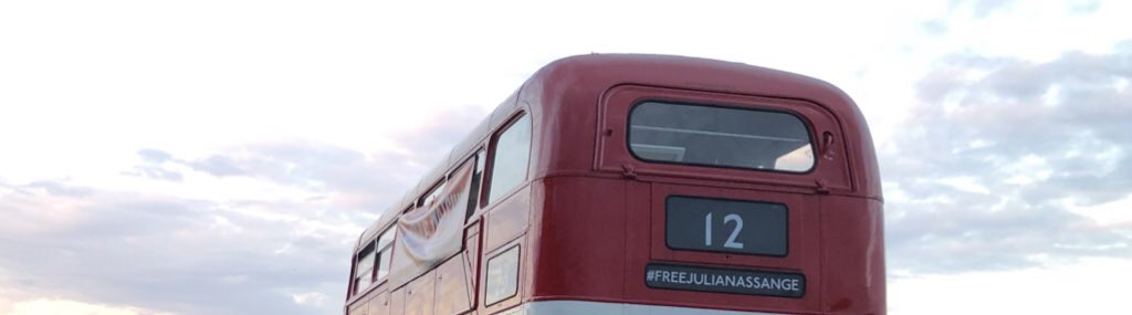 What happens to #JulianAssange, couragous publisher, founder of @wikileaks, unlawfully imprisoned inside @hmpbelmarsh since 11/04/19 matters to all of us. We must #StandUpForAssange & tell the powers that be we will #FreeJulianAssange #London Red Routemaster Campaign #Truth