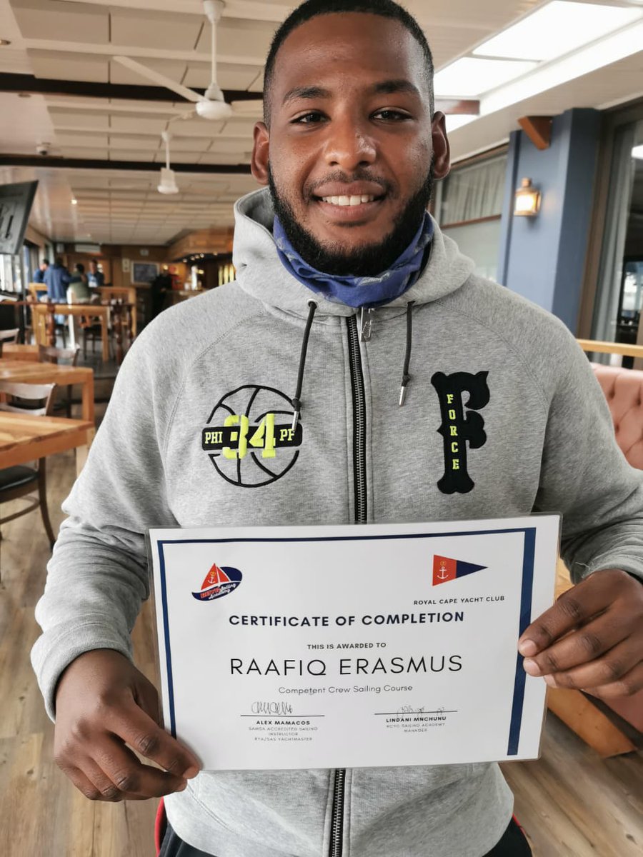 RCYC_sailing's tweet photo. Three Cheers to Raafiq Erasmus, Sikelela Mente and Cameron Peters for completing their competent crew course with Alex Mamacos and our talent Senior Intrusctor, Sibu.

Well done boys!

📸 @the_only_wumpus
.
.
.
#LearnToSail #LearnToSwim #SailTraining #MatchRacing #CapeTown https://t.co/HJZQoXnAYU
