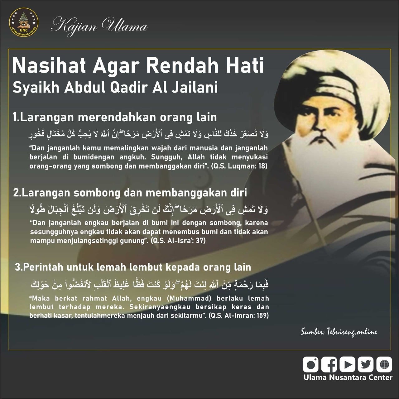 Ulama Nusantara Center V Twitter Kajian Ulama Nasihat Syaikh Abdul Qadir Al Jailani Ulamanusantaracenter Kajianulama Pecintaulama Https T Co Vb5vn37fkj Twitter