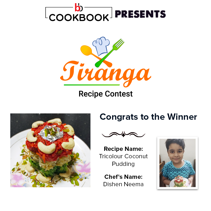 bigbasket_com's tweet photo. Congratulations to Dishen Neema on winning our Tiranga Recipe Contest! Check out her winning recipe of Tricolor Coconut Pudding here - https://t.co/XMprRKVpO5
#bigbasket #bbCookbook #RecipeContest #Recipes #PuddingRecipes https://t.co/98LdVg76l7