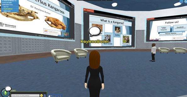 kayleontologist's tweet photo. I will be talking #fossils and #kangaroos at the #STEAMZone Virtual Science Festival in VirBELA tomorrow at 2PM - 2.25 PM! Come along and see me talk in a virtual world! #FlyingScientist @AdvanceQld
@WOSQld @GympieSTEMhub #ScienceWeek
https://t.co/fEDEV9bMN8 https://t.co/dCfamYFVFX