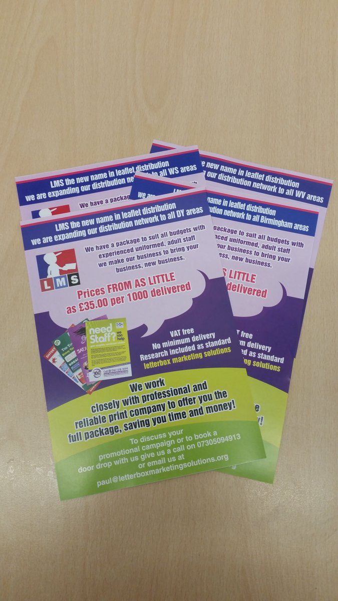 Looking for professional, reliable &amp; competitively priced leaflet distributor - Letterbox Marketing Solutions can help you reach 1000's potential new customers for as little as £35.00 / 1000.

#leafletdistribtion #marketing #doortodoor #print_design
