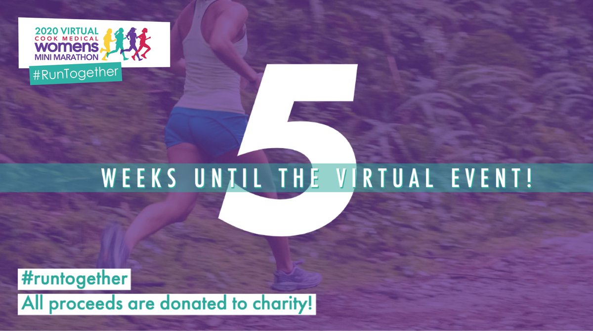 CookMiMarathon's tweet photo. Just 5 more weeks until we virtually "get together" for the Virtual Cook Medical Women's Mini Marathon 2020! This year's event is particularly special as we can support 12 nominated charities with the proceeds of the race! You can join us via https://t.co/YwUPKbeitA #runtogether https://t.co/UwQzLGnUWI