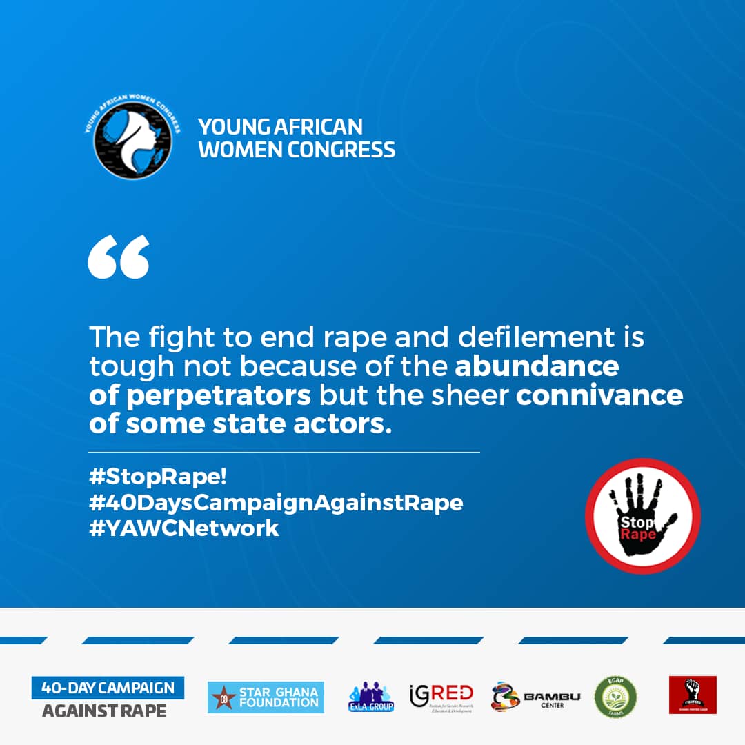 YAWCAfrica's tweet photo. #StopRape!
#40DaysCampaignAgainstRape
#YAWCNetwork
@STARGhana
#IGREDGhana
#BambuCenter
@EFLFighters
#ExLAGroupGenderProgramme
#ExLAGroupAgriculturalProgramme
@hardiyakubu @adomakoampofo
@teikosabah1 @ajoks66 @DagEmperor @FKTeye4 https://t.co/sSTuSQnKY5