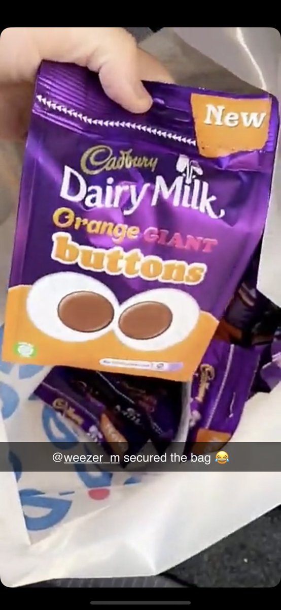 Whoop whoop, got me a bag of #cadburyorangebuttons ❤️