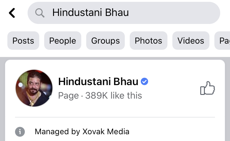 "Hindustani Bhau" (Vikas Pathak) is a known misogynist & hate monger. After much outrage, a video inciting violence against comedians was taken down by Insta. He still has a verified FB profile.On closer scrutiny, his account is handled by a firm called "Xovak Media".(1/8)