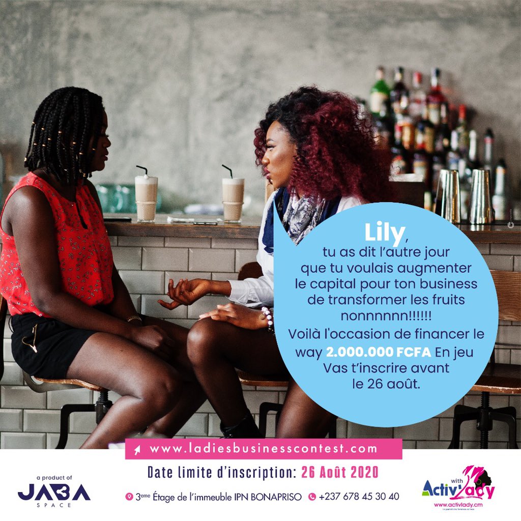 Lily tu fais comment ? 
La date approche hein😏😗
ladiesbusinesscontest.com