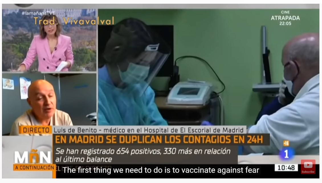 Listen to this Spanish doctor downplay fear porn on Covid19, also points out that testing PCR positive doesn't mean one is ill, and questions efficacy and need for a vaccine that Pharma wants to sell...Refreshing to hear another non-alarmist expert.