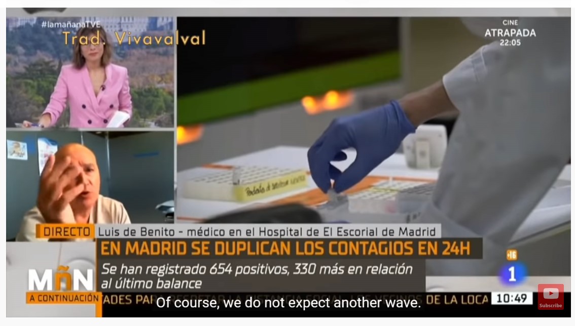 Listen to this Spanish doctor downplay fear porn on Covid19, also points out that testing PCR positive doesn't mean one is ill, and questions efficacy and need for a vaccine that Pharma wants to sell...Refreshing to hear another non-alarmist expert.