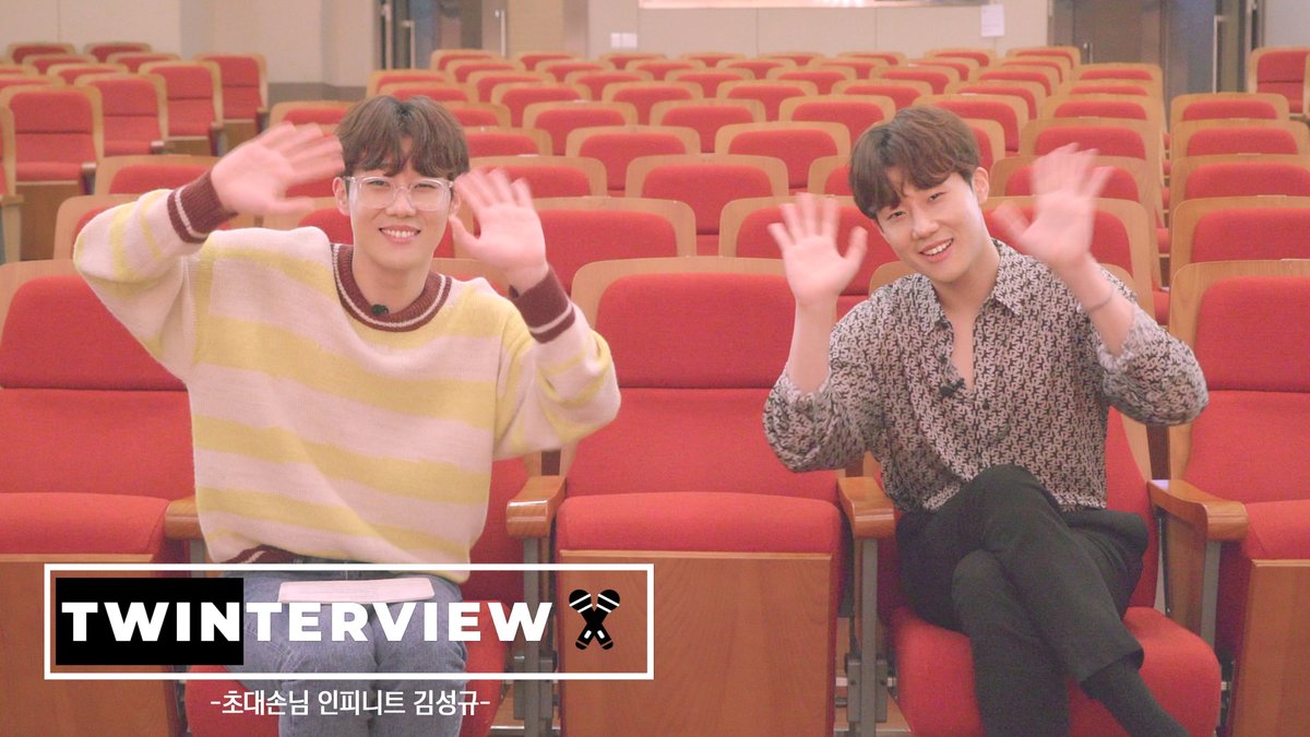 [📺] 트윈터뷰👬 | 신인 MC규와 슈스 김성규의 만남🤭 | 킹키부츠&amp;TMI토크

🖇YouTube ▶ youtu.be/ZoMzObKYtMo
🖇NAVER V ▶ vlive.tv/video/209059

#INFINITE #인피니트
#Kim_Sung_Kyu #김성규