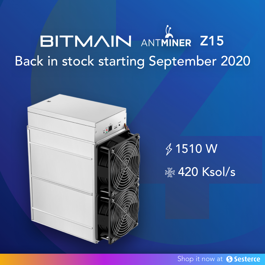 sestercegroup's tweet photo. 🔥 BACK IN STOCK🔥
The Bitmain best seller, is back in Stock in September ! 🤩
More info on https://t.co/oUoIFpiVIf

#bitmain #bitmainantminer #bitmaintech #bitmainminer #z15 #cryptocurrency #cryptocurrencies #cryptomoney #blockchain #bitcoin https://t.co/9LsRmWhQ8V