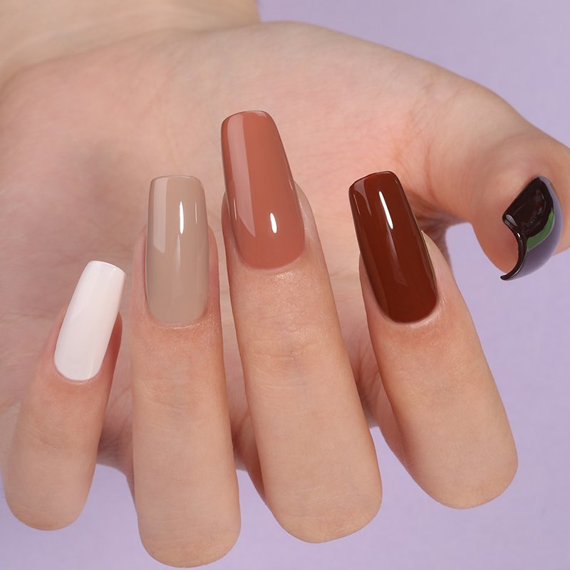 Coffee colors nails. 😍Love life.❤️