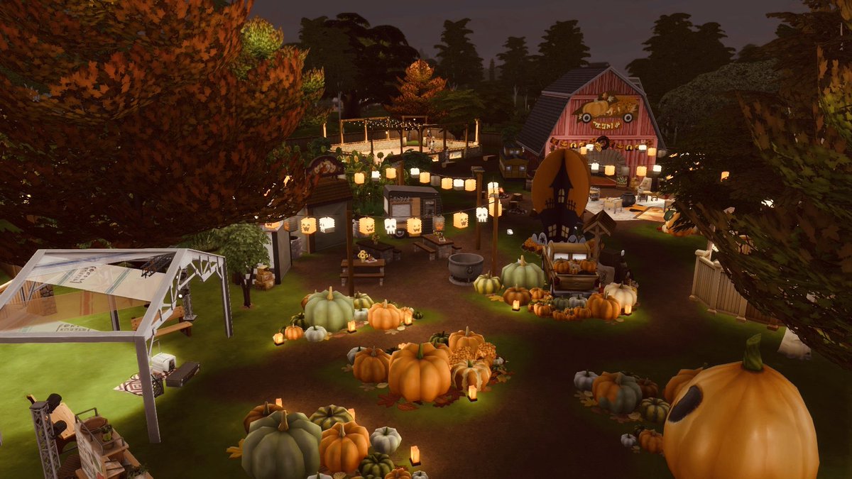 sulsulsera's tweet photo. Applebaum Pumpkin Patch 🎃

It’s a little early but I think since we probably won’t have a Halloween this year what does it matter? A day or night of family fun! Take pics for your joint couple Facebook! Get lost in a sunflower maze!  Do a barn rave! 

#Sims4 #ShowUsYourBuilds https://t.co/MXa0z3PxJ9