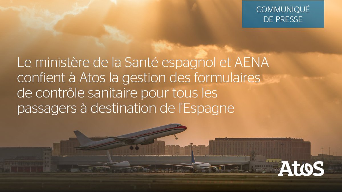 Le ministère de la Santé espagnol <a href="/sanidadgob/">Ministerio de Sanidad</a> et l’opérateur aéroportuaire <a href="/aena/">Aena</a> nous ont choisi pour gérer et contrôler, dans le contexte de la pandémie de #Covid19, les informations des passagers se rendant en Espagne en avion. okt.to/eS7uka