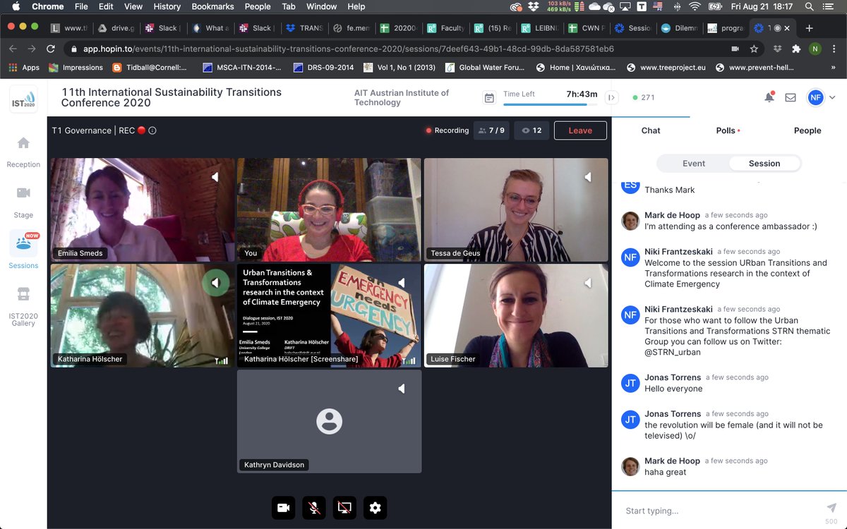 #climate_emergency and its play in #urban #transitions and #transformations: what are the hopes and pessimisms on the triggers it creates? @ist2020_vienna #IST2020