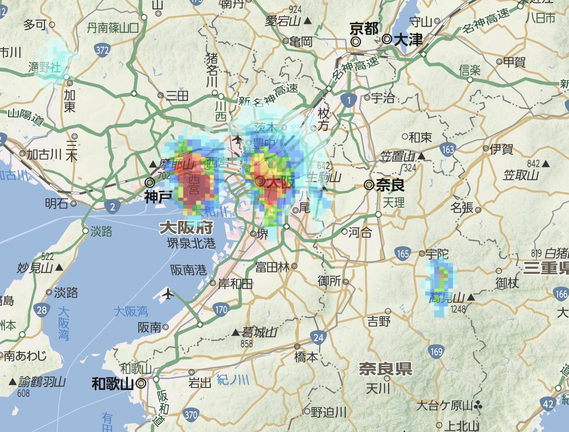 堺 市 北 区 雨雲 レーダー