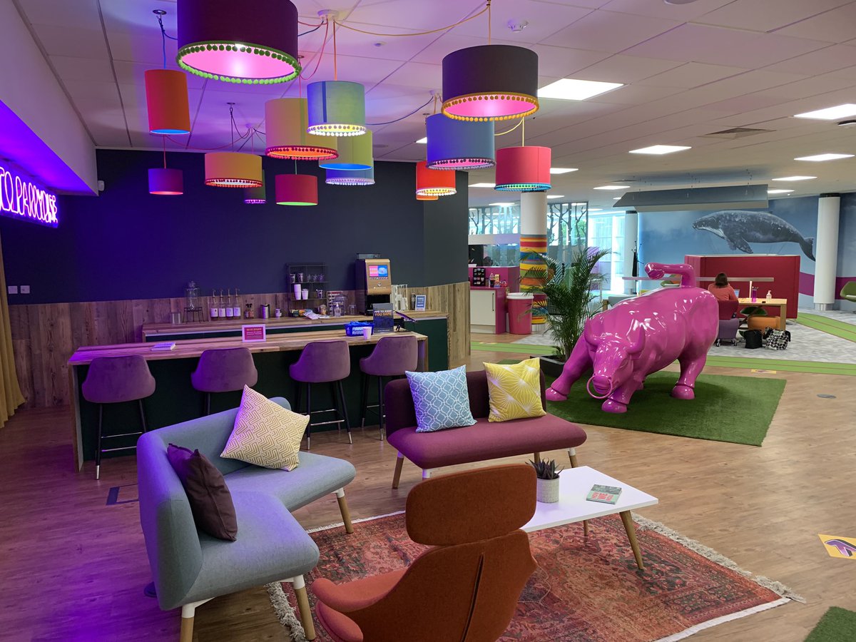 Loved the chance to go into the West Mids office yesterday for the first time  - amazing place to work! Check out the swings and the pink bull! <a href="/Cooper_Parry/">Cooper Parry</a>  #Wellbeing #Culture
