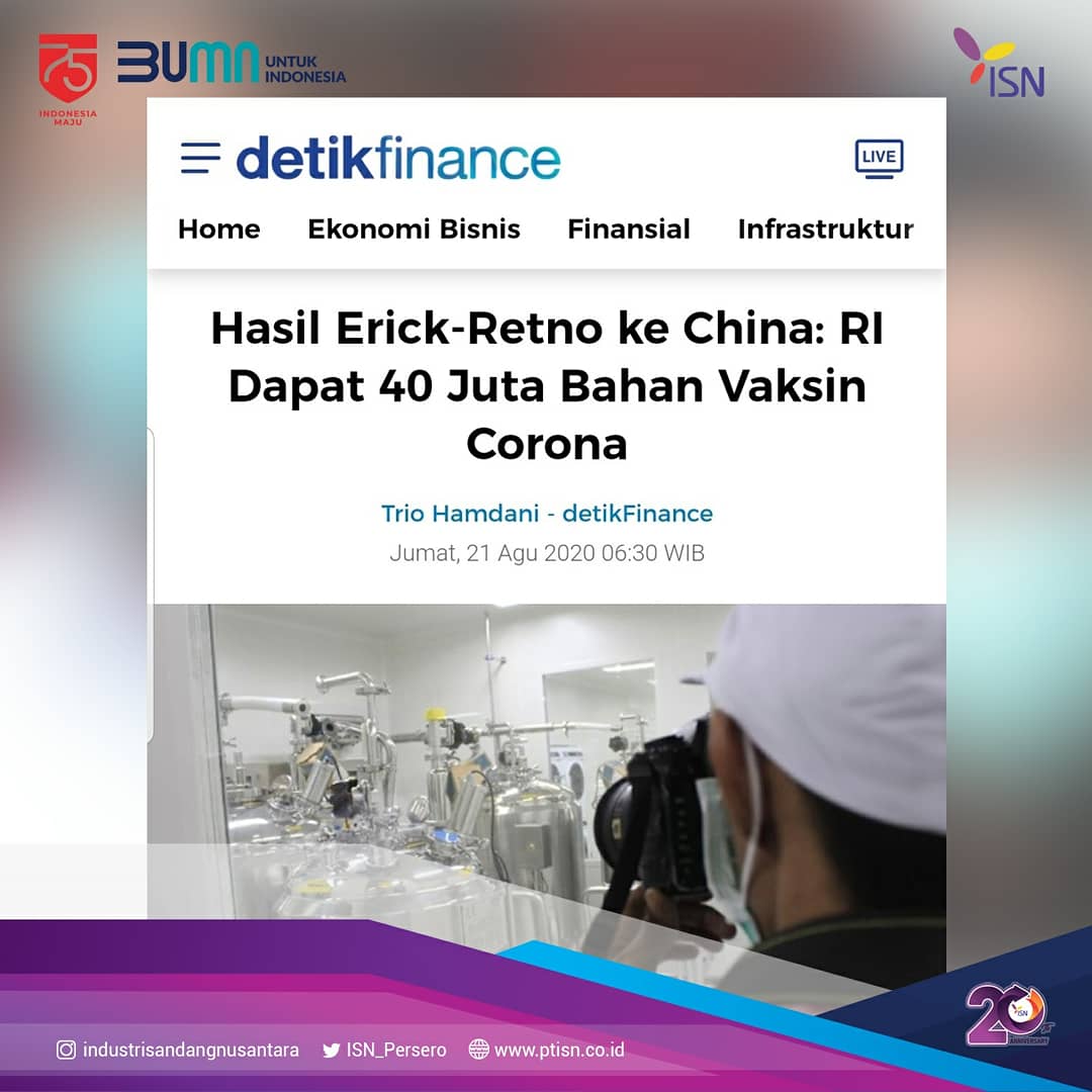 Selamat siang rekan-rekan tim Publikasi 
Sinovac akan memenuhi kebutuhan Vaksin untuk Indonesia, hal ini ditandai dengan preliminary agreement of purchase and supply of bulk product of Covid-19 vaccine.

#VaksinUtkIndonesia