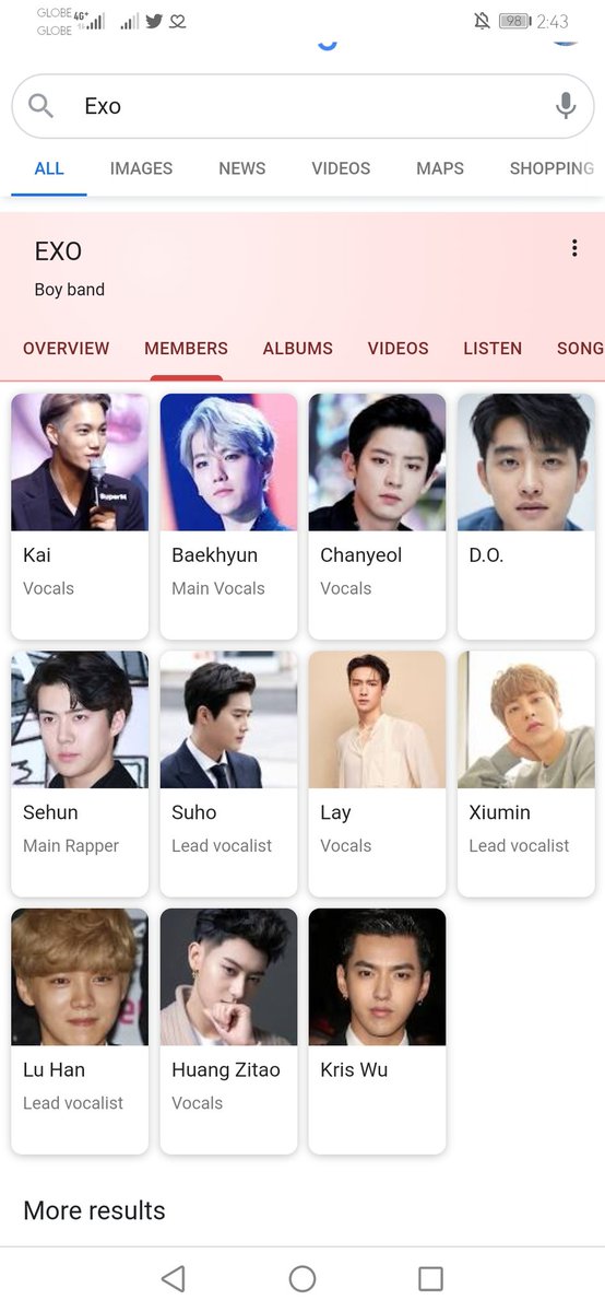 PHIXOVotingTeam's tweet photo. Hi @Google!

We noticed that #CHEN (KIM JONGDAE) is missing from the list of EXO members, EXO-CBX, EXO-M AND SM THE BALLAD. This is a very unprofessional mistake you have made. 

Please fix this and also provide us your reason why this happened in the first place. @weareoneEXO https://t.co/gUu1fOw0Ns