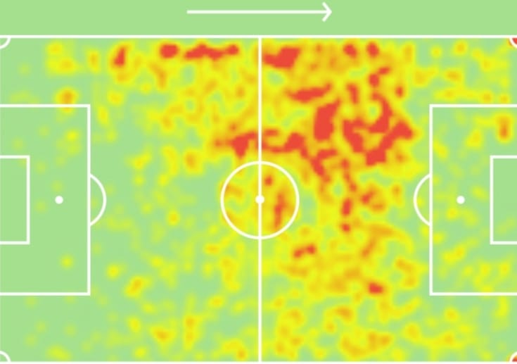 Para empezar, el mapa de calor de Pedri. Jugando en Las Palmas ha jugado en distintas posiciones, haciendo gala de una gran adaptabilidad, pero su tendencia es siempre la de ir por dentro y contactar mucho con el balón.Es un jugón, y los jugones la quieren.