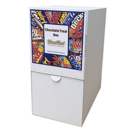 mannvend's tweet image. Want to treat your son or daughter going off to university? Our Choc Treat Box has 48 of the top selling bars for £34.99 in a hand box with drop down opening! shop.mannvend.com delivered to your home in time to depart for uni!