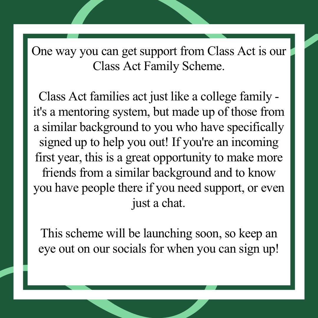 Whether you’re an incoming first year or a returning student, we’ve put this information together explaining a bit more about what we do &amp; what support is available to you! We’ve used alt text on these graphics but if you’d prefer a plain text version just let us know 💚 (1/2)