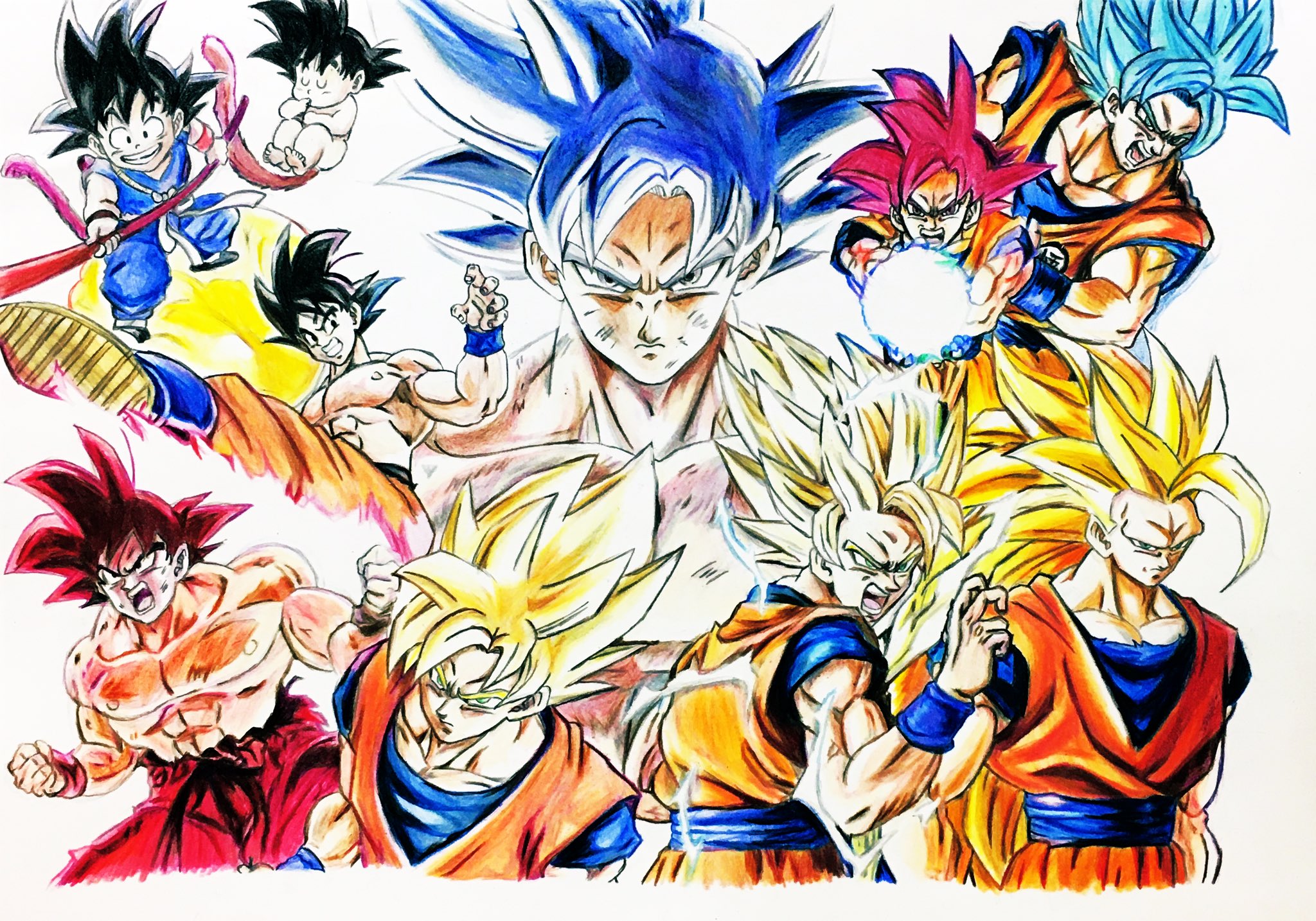ダイン 人物は終わりました N 後は背景頑張ります ドラゴンボール 悟空 色鉛筆 模写 アレンジ T Co Mc1hg6ioeh Twitter