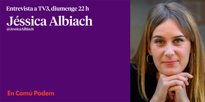 SomComuns's tweet photo. EXTRA EXTRA❗️

📺  Aquest diumenge, a les 22 h, 

🙋‍♀️ ENTREVISTA de @jessicaalbiach a @tv3cat amb Vicent Sanchis.

A les portes d'un curs amb masses incerteses i dubtes, tenim moltes coses a dir...

T'hi esperem! https://t.co/N7gSvWxCcu