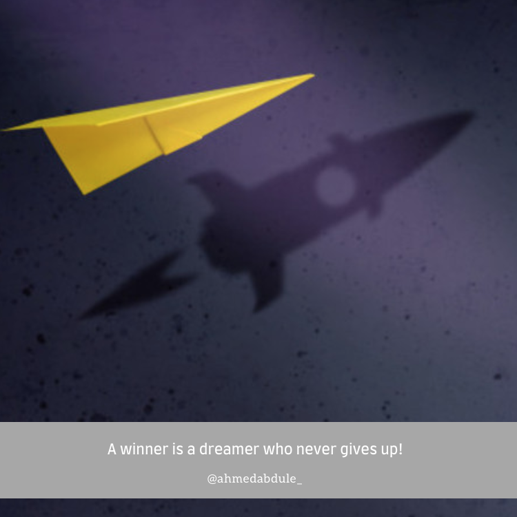 A winner is a dreamer who never gives up! 🚀

#Success #SuccessMotivation #Goals