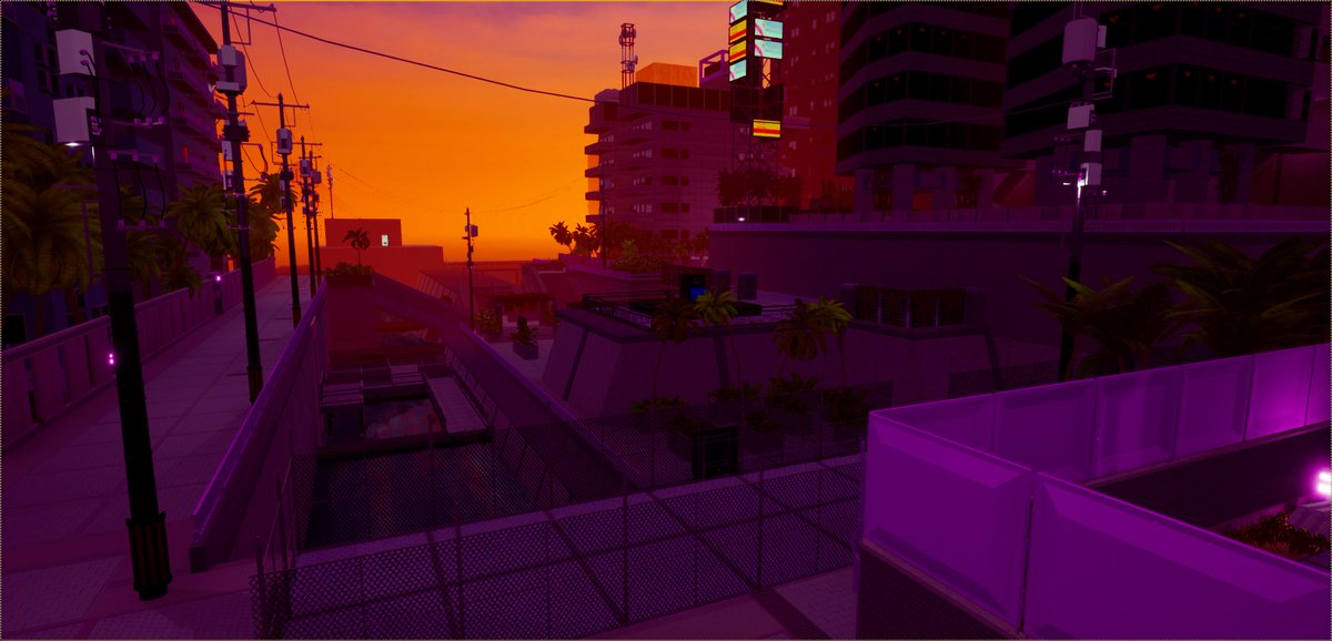 Digging through some old dev screenshots from Paradise Killer. The colours used to be a lot more saturated and aggressive. These were toned down to create an environment that is easier to relax in. We want you to go on holiday in Paradise and this saturation was too much.