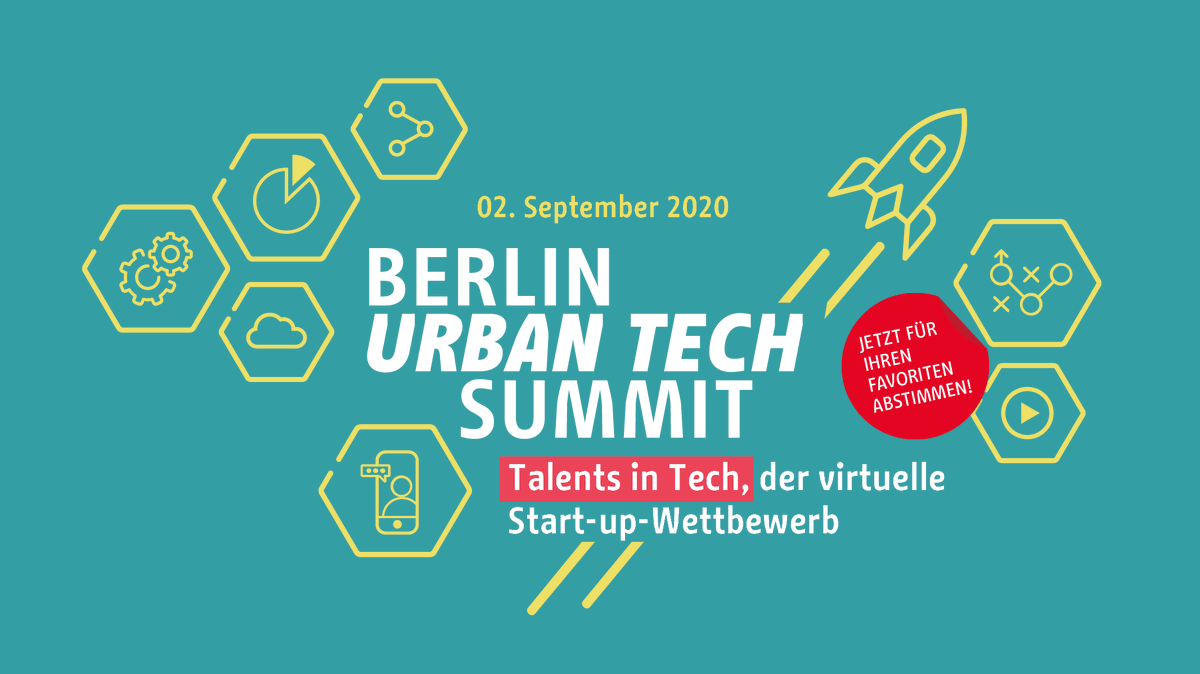 UrbanTechBerlin's tweet photo. Beim #BerlinUrbanTech haben Nachwuchstalente die Möglichkeit ihre Ideen einem breiten Publikum an Expert*innen und Fachbesucher*innen vorzustellen. Stimmen Sie bis zum 30.8. für Ihre(n) Favoriten ab. Hier geht es zur Abstimmung: https://t.co/IY3MWEzGYC https://t.co/6jNPzAlzMW