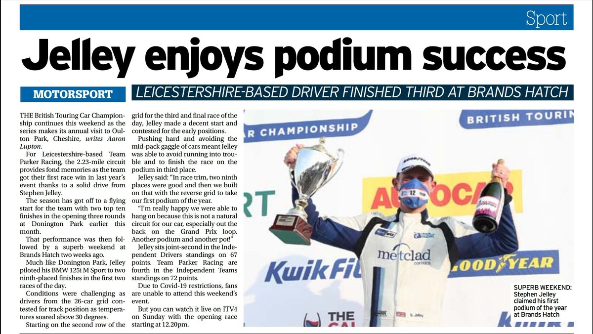 apiximages's tweet photo. SOME of our recent coverage of @StephenJelley and @teamparkeracing from their superb start to the 2020 @BTCC campaign. Let's hope they can continue at @Oulton_Park this weekend. https://t.co/Jvl3TNvegv