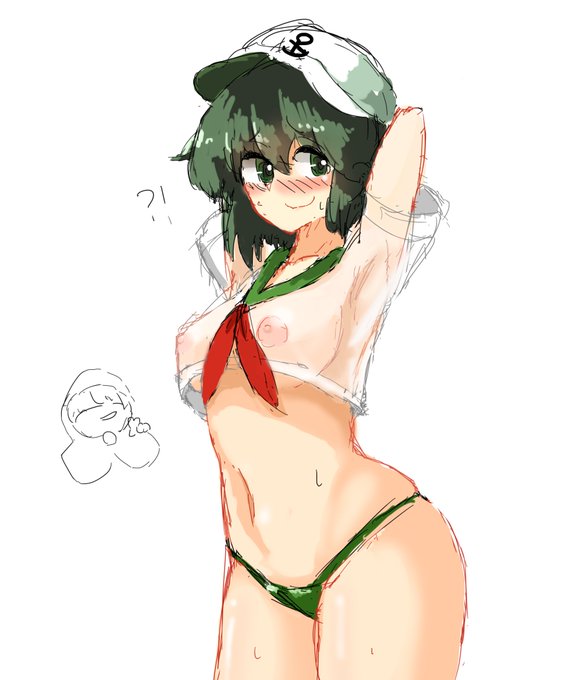 安直に服の丈を縮めて透かした村紗ちゃん。 