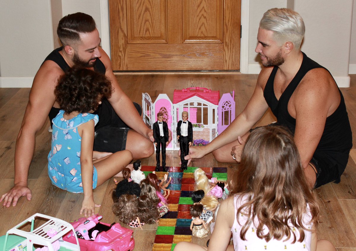MattJacobi's tweet photo. Yes! 💖 We love you, @Barbie! 
Thank you for welcoming us into the #BarbieFamily. 💖🌈 https://t.co/iptFiaJqRw