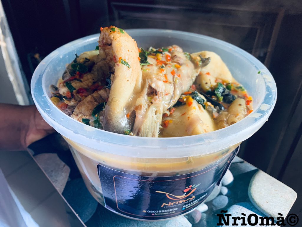 Ji mmiri oku ( made with catfish ) Come order your bowls of peppersoup for your weekend enjoyment  #NriomaMoments  #AbujaTwitterCommunity