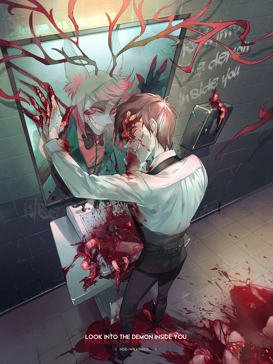 wraith615_'s tweet photo. ‼️GORE WARNING‼️
"lOOK INTO THE DEMON INSIDE YOU." https://t.co/CIwg9kQExI