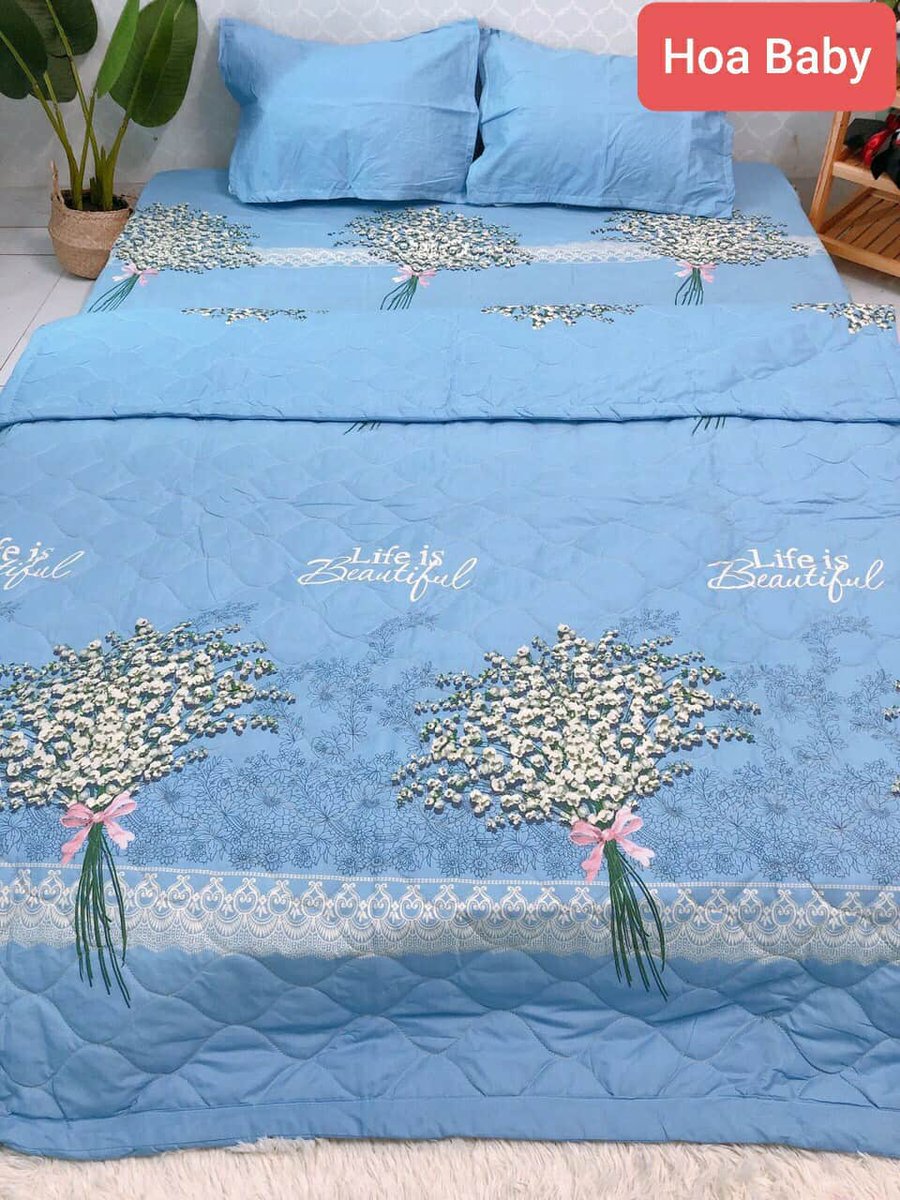 LM_7HOUSE's tweet photo. SET CHĂN GA POLY COTTON ( LOẠI 1 ) 
TRỌN BỘ 5 MÓN : 
1 chăn hè trần bông 2 mặt 
1 ga chun trơn bọc đệm ( kích thước 1m2 , 1m6 , 1m8 )
2 vỏ gối đầu 
1 vỏ gối ôm 
GIÁ : 250k / trọn bộ 5 món 
Ship COD toàn quốc 
Được kiểm tra hàng trước khi thanh toán. https://t.co/YA0dOCz4Aq