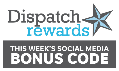 This week's Dispatch Rewards social media bonus code is: SPARKLE.

#DispatchRewards #columbusgiveaway #columbuscontest #giveaway #columbusohio #614giveaway #614contest #rewardsprogram