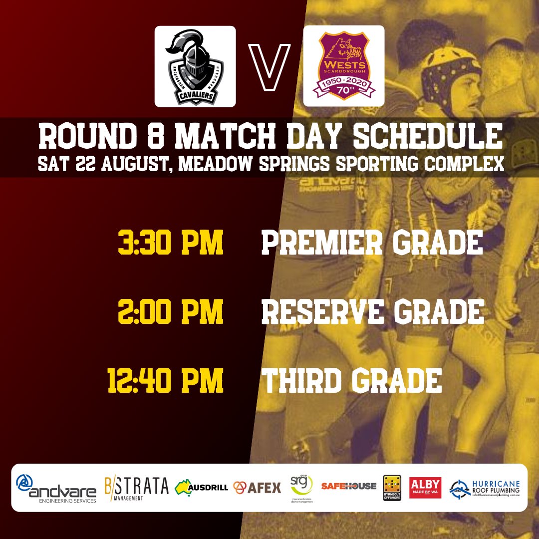 WestsScarbsRUFC's tweet photo. It’s RD8 of the @FortescueNews Community Grade competition as the Boars 🐗 take on the Coastal Cavs.
⁣⁣
Be great to see some Maroon &amp; Gold in Mandurah supporting the boys. ⁣⁣
⁣⁣
Tusks Up to all our teams competing tomorrow! From our U6 baby boars to the Prems! ⁣⁣
⁣⁣#TMH https://t.co/mQrtiPxgmg