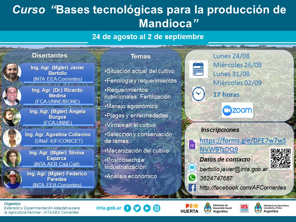 AF_INTA_CTES's tweet photo. Desde este lunes, un nuevo curso online. De acceso libre y gratuito, con previa inscripción:

https://t.co/vPbUt68xv5 https://t.co/tmNLMIhSeC