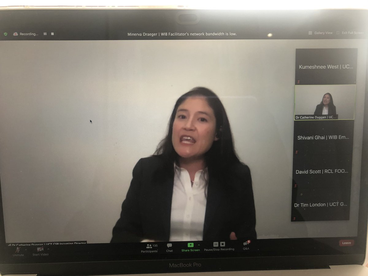 kumeshwest's tweet photo. What an incredible honour to do the closing comments for this year’s Women in Business Conference in partnership with my new boss, Dr Catherine Duggan. @UCTGSB #WIB2020 #RISEwithUCTGSB #GSBWomxn #WomenLeaders https://t.co/lYzIsMn2HB