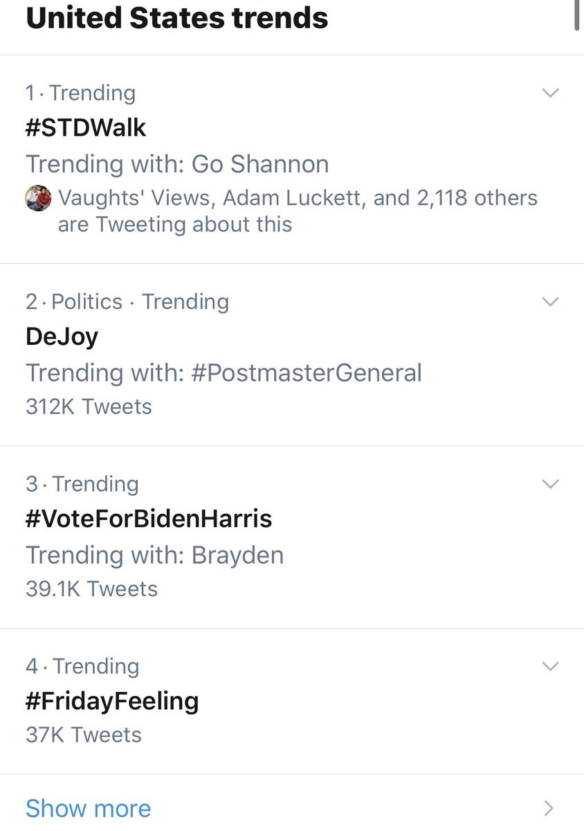 MrsTylerKSR's tweet photo. #STDWalk is trending No. 1! Go @ShannonTheDude! https://t.co/Eg07jPIl6Y