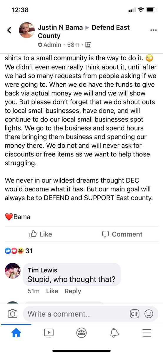 decsucks's tweet photo. DEC leader’s wife ALWAYS has to come in and try to smooth things over. What a shit show. #decsucks #defendeastcounty #dumpsterfire https://t.co/m25tOWeupP