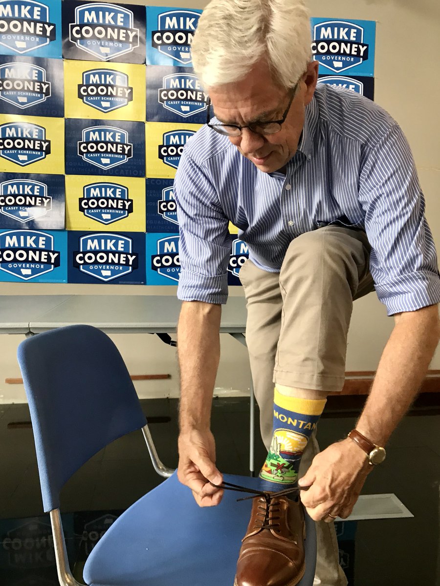 CooneyforMT's tweet photo. Montana knocks my socks off!

P.S. You can get these socks at @MTHist!

#mtgov #mtpol https://t.co/DIhOzUgJ1z