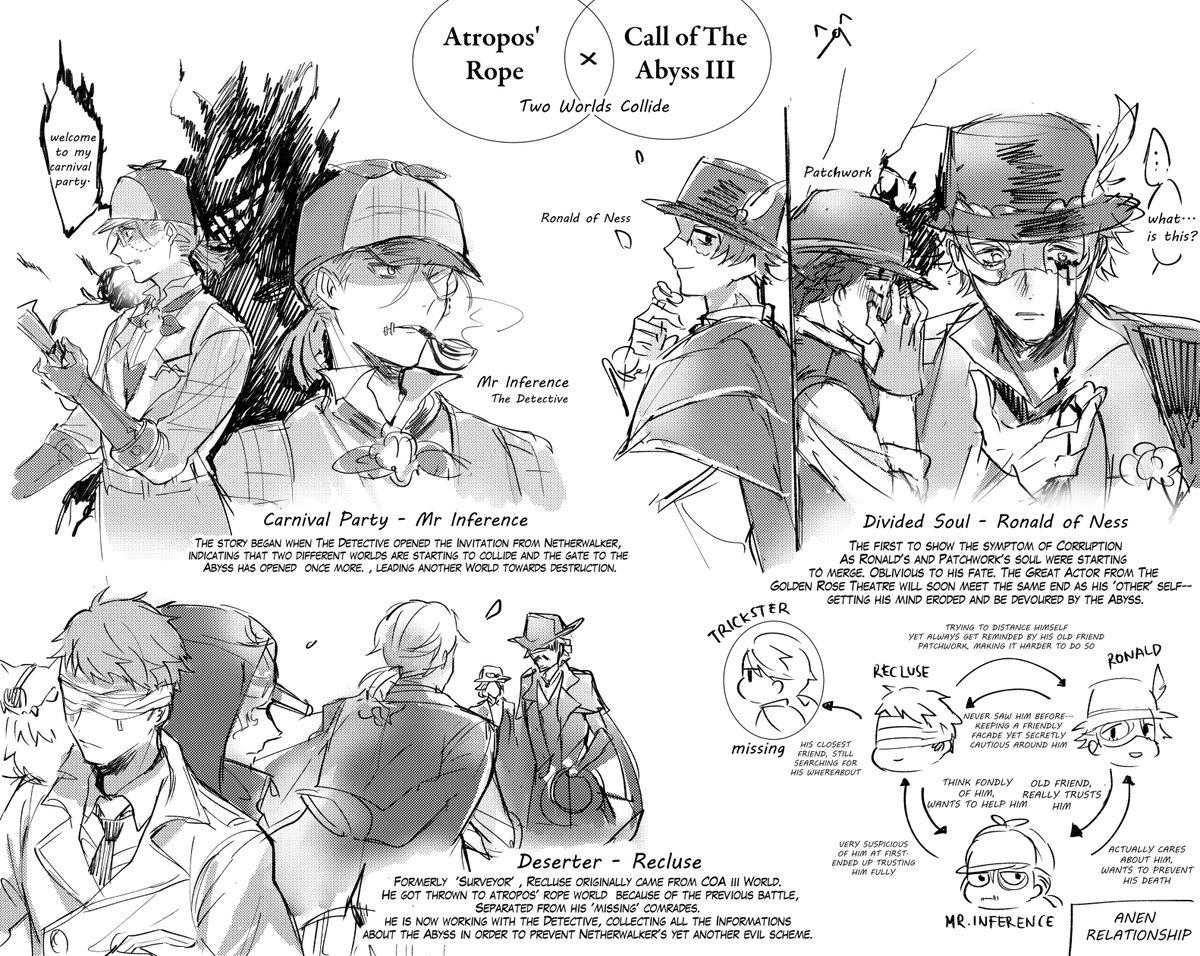 Atropos' Rope x COA III
super self-indulgent AU i made featuring ?+?+??
have some brainrots and snippets of......some...scenes.....^q^ 