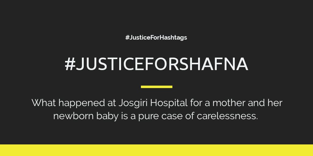 justice4hashtag's tweet photo. It was mistake that a mother and her newborn baby died after birth at Josgiri Hospital. Our hospitals should be safe heavens for our mothers. 
 @CMOKerala @ndtv @the_hindu @asianetnewstv 
#JusticeForShafna 
#JusticeForHashtags https://t.co/Ob1ri7RDty