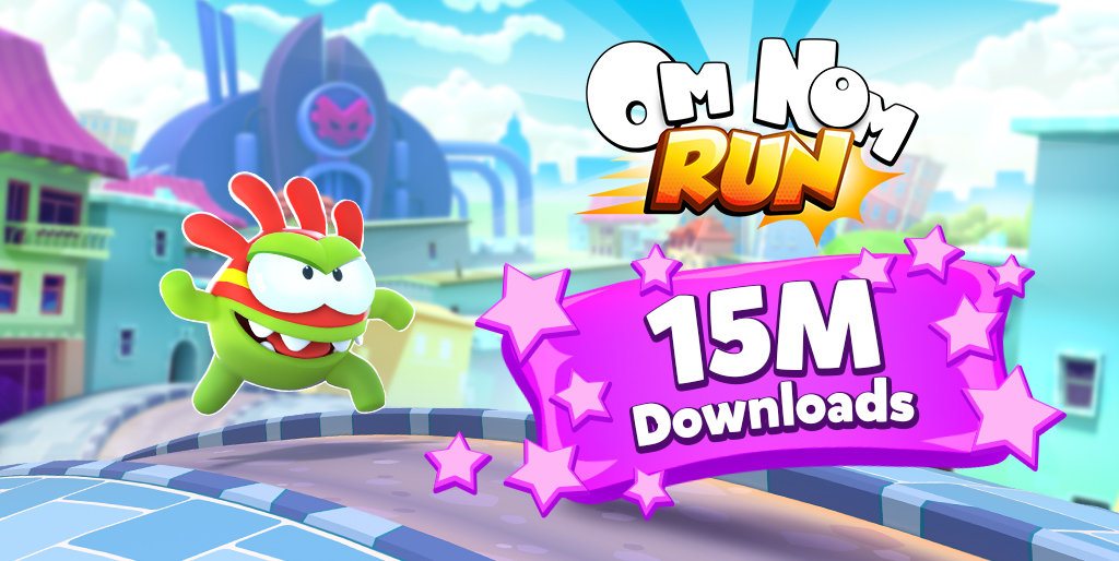 We are at 15 million downloads for Om Nom Run! There will be some awesome things coming in the near future so #KeepRunning! #OmNom