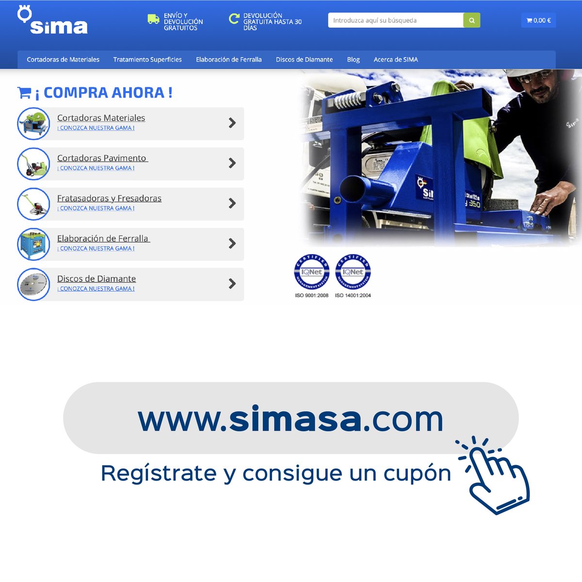 ¿Le has echado un vistazo ya a nuestra página web? 😎💙

👉🏼 simasa.com

#SIMA #Maquinaria #Granada #construccion #web