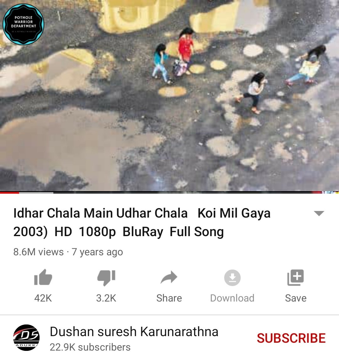 Just going with the flow

#potholes #pothole #mumbai #mumbairoads #maharashtra #roads #rains #TMC #BMC #aamchimumbai #mumbairains #mumbaifloods #tiktok #tiktokindia <a href="/mybmc/">माझी Mumbai, आपली BMC</a> <a href="/TMCaTweetAway/">Thane Municipal Corporation - ठाणे महानगरपालिका</a>